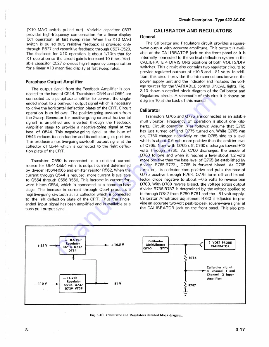 Tektronix 422 Instruction Manual Download Page 55