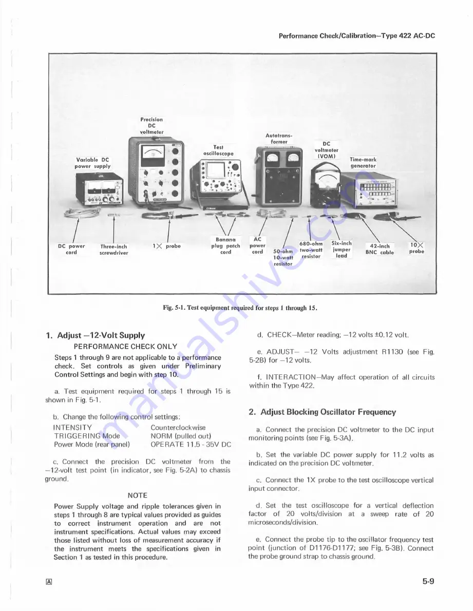 Tektronix 422 Instruction Manual Download Page 103