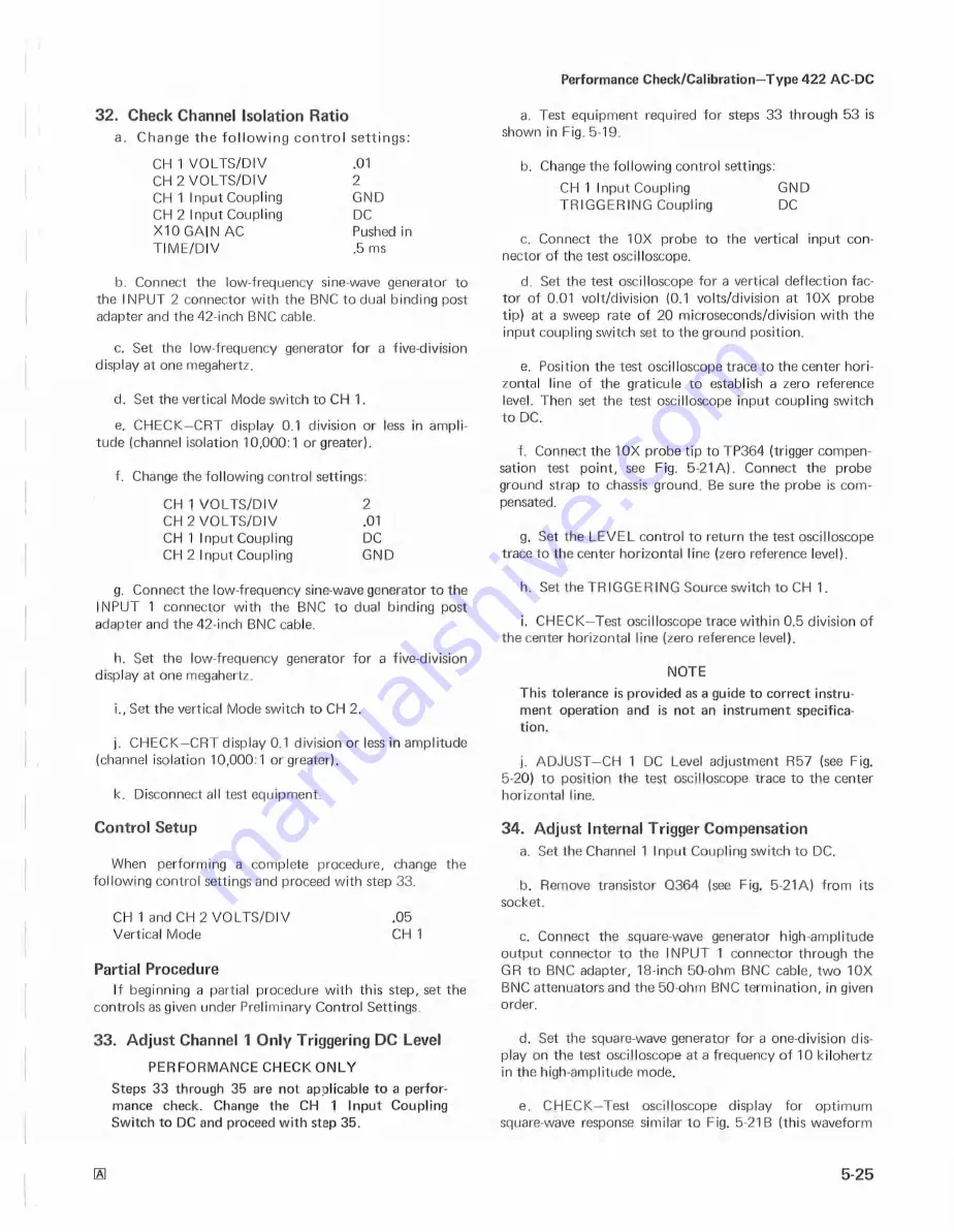 Tektronix 422 Instruction Manual Download Page 119