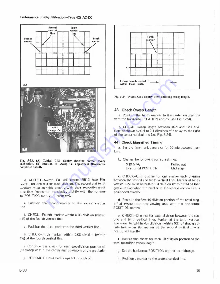 Tektronix 422 Instruction Manual Download Page 124