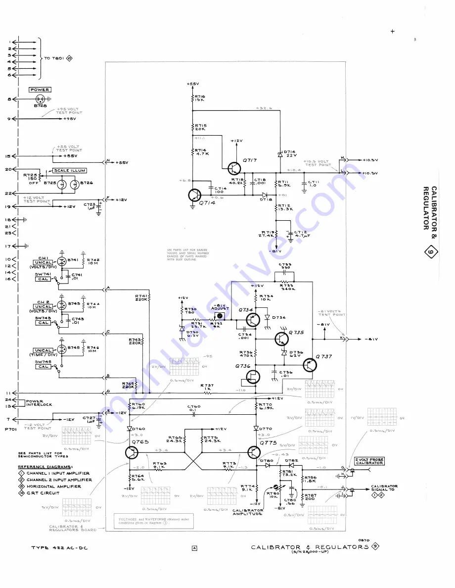 Tektronix 422 Скачать руководство пользователя страница 193