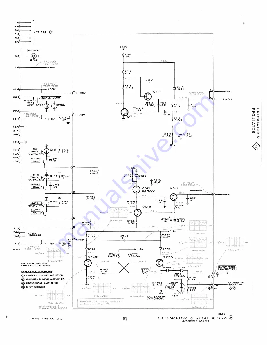 Tektronix 422 Instruction Manual Download Page 194