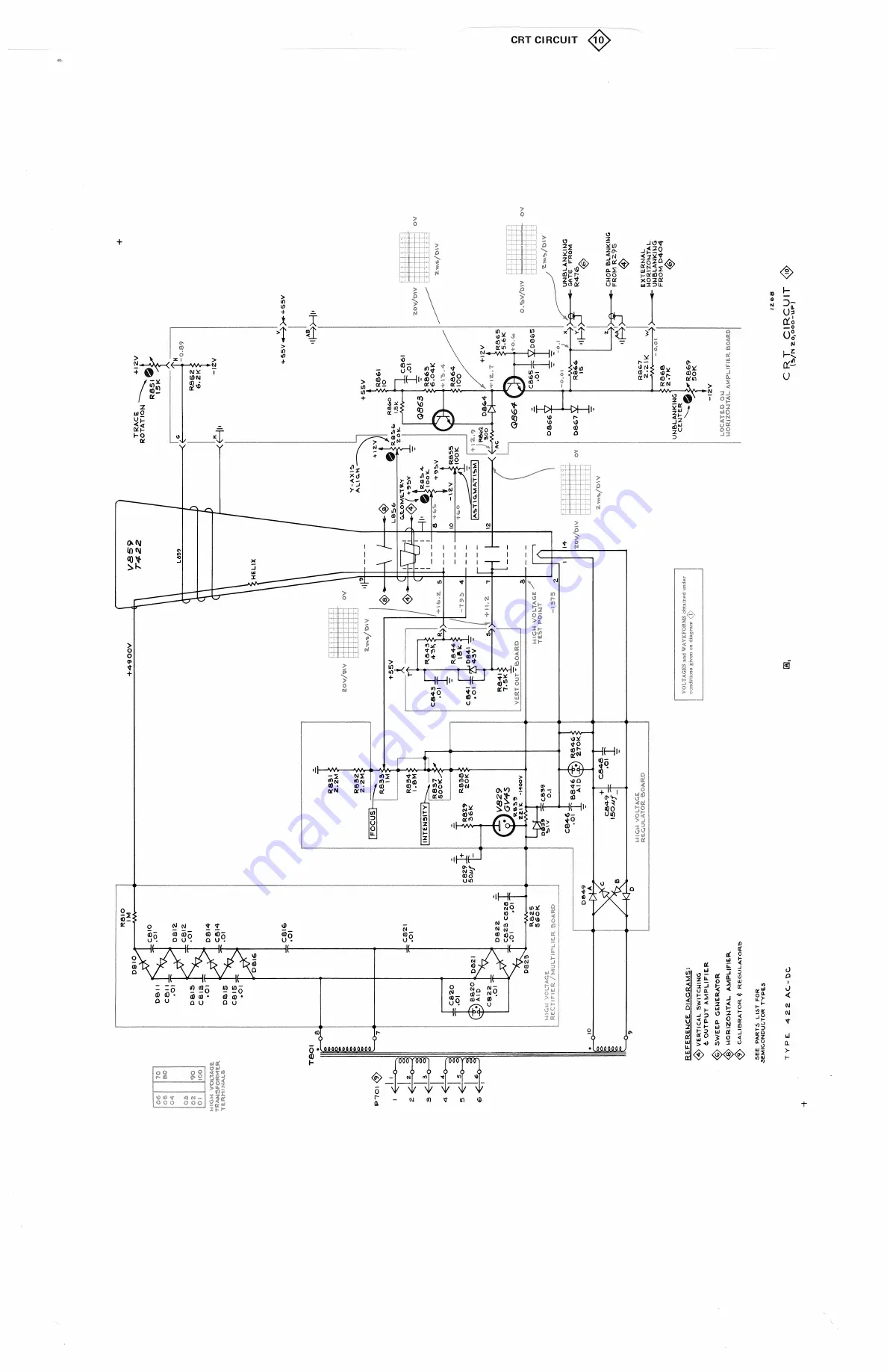 Tektronix 422 Скачать руководство пользователя страница 195