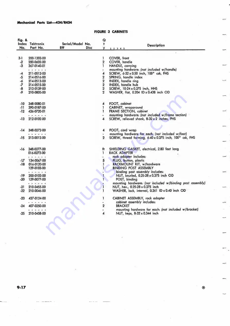 Tektronix 434 Скачать руководство пользователя страница 198