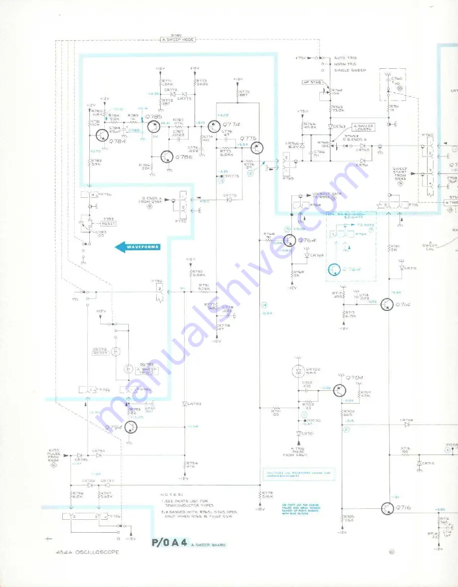 Tektronix 454A Скачать руководство пользователя страница 260