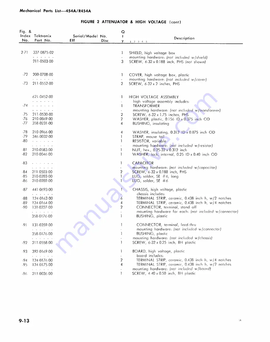 Tektronix 454A Instruction Manual Download Page 312