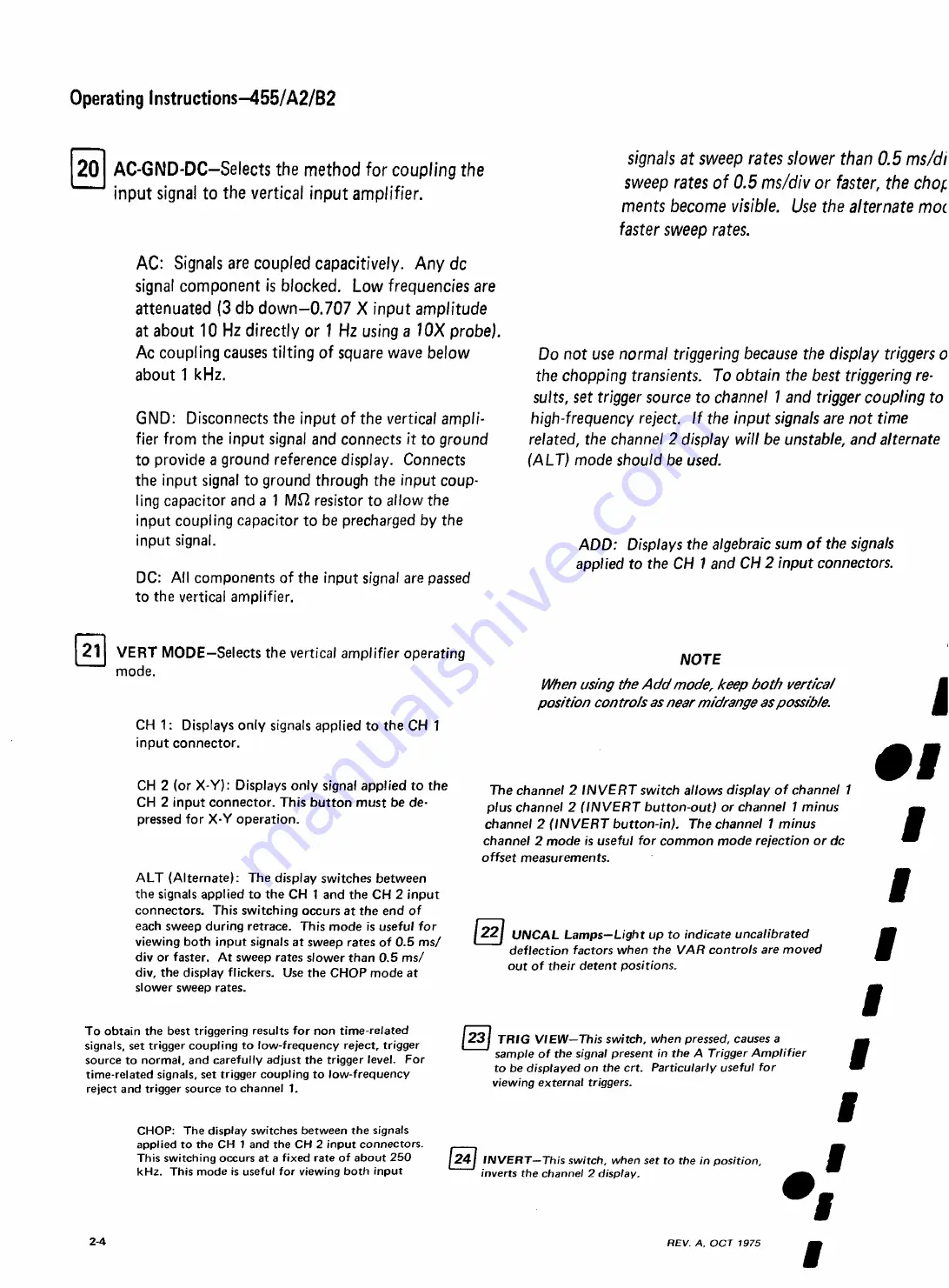 Tektronix 455 Instruction Manual Download Page 29