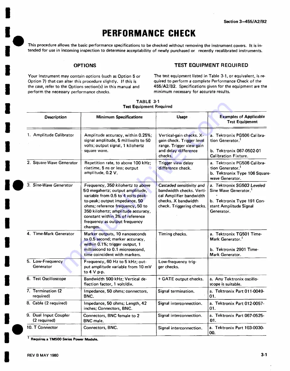 Tektronix 455 Instruction Manual Download Page 40