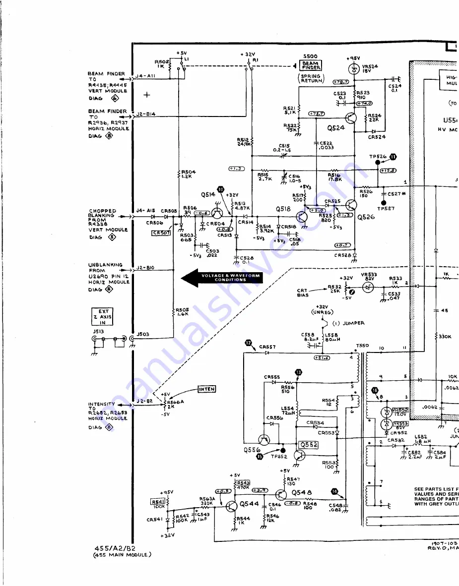 Tektronix 455 Instruction Manual Download Page 180