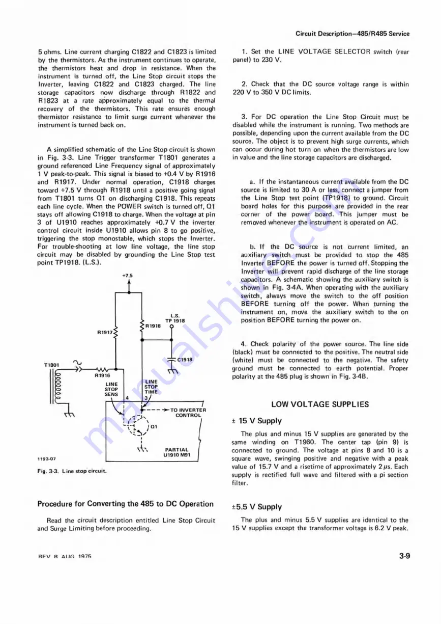 Tektronix 485 Instruction Manual Download Page 22