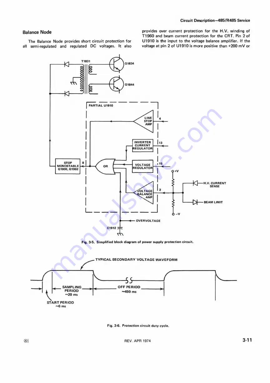 Tektronix 485 Instruction Manual Download Page 24