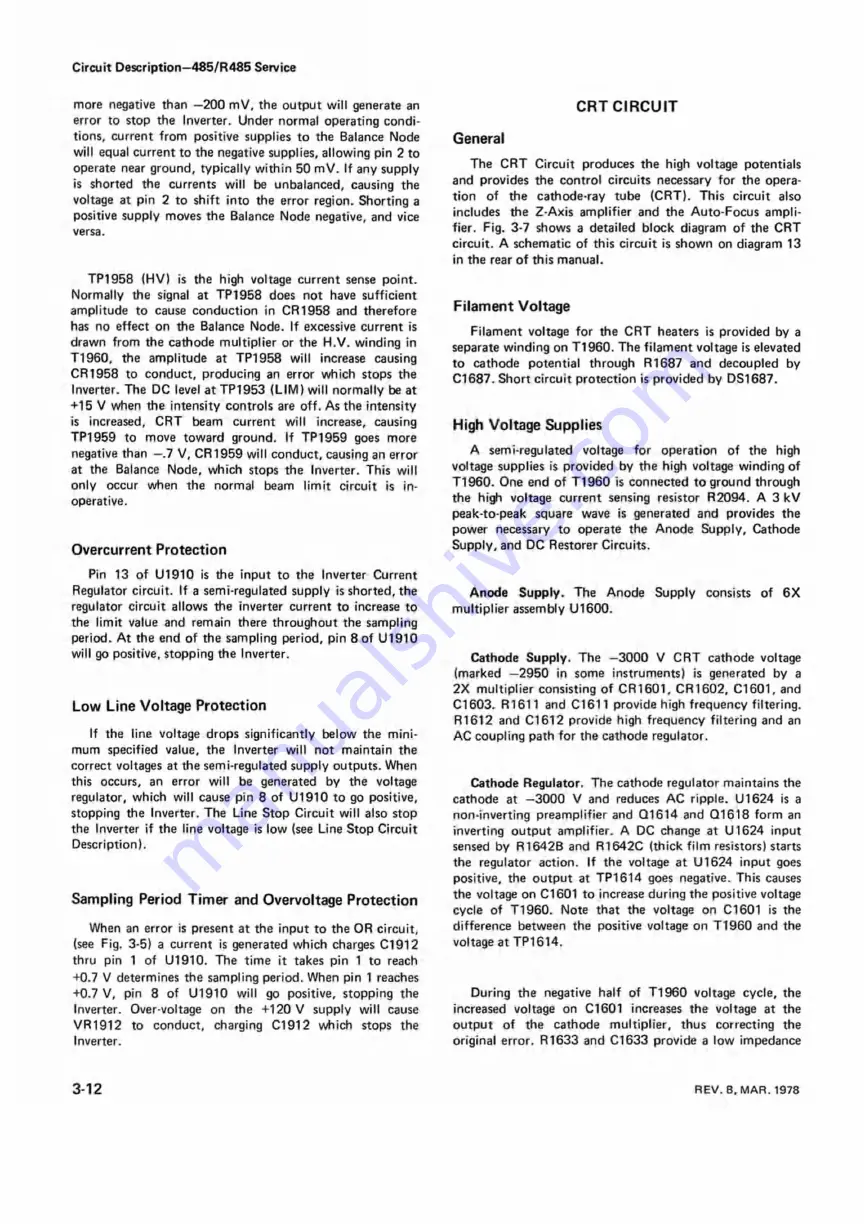 Tektronix 485 Instruction Manual Download Page 25