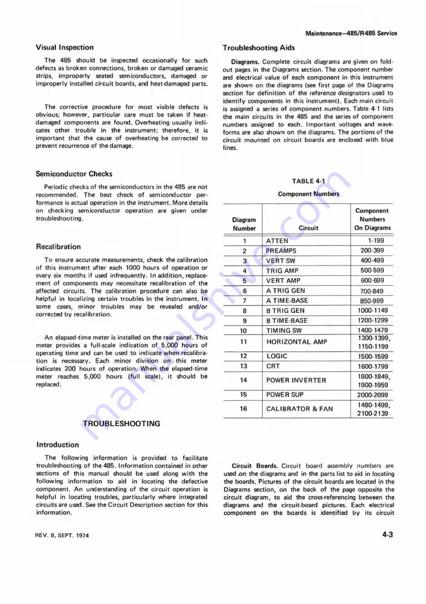 Tektronix 485 Скачать руководство пользователя страница 31