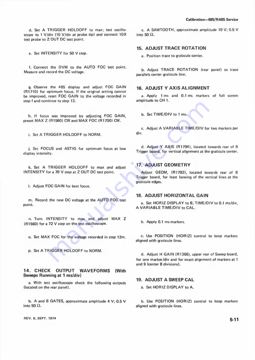 Tektronix 485 Instruction Manual Download Page 55