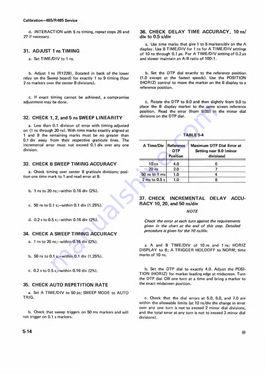 Tektronix 485 Instruction Manual Download Page 58