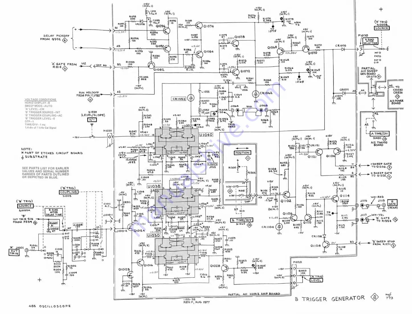 Tektronix 485 Instruction Manual Download Page 146