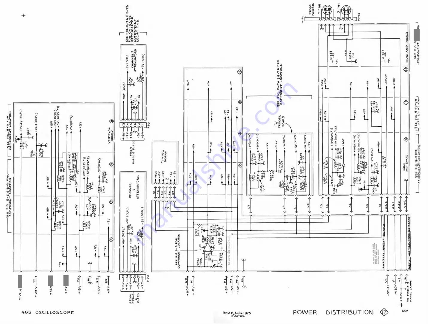 Tektronix 485 Instruction Manual Download Page 168