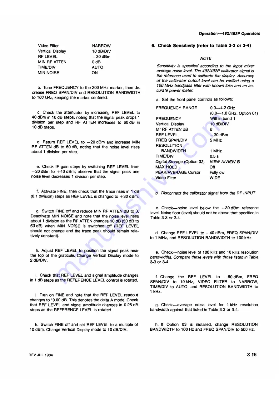 Tektronix 492, 492P Скачать руководство пользователя страница 51