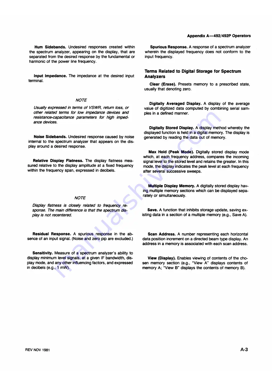 Tektronix 492, 492P Operator'S Manual Download Page 83