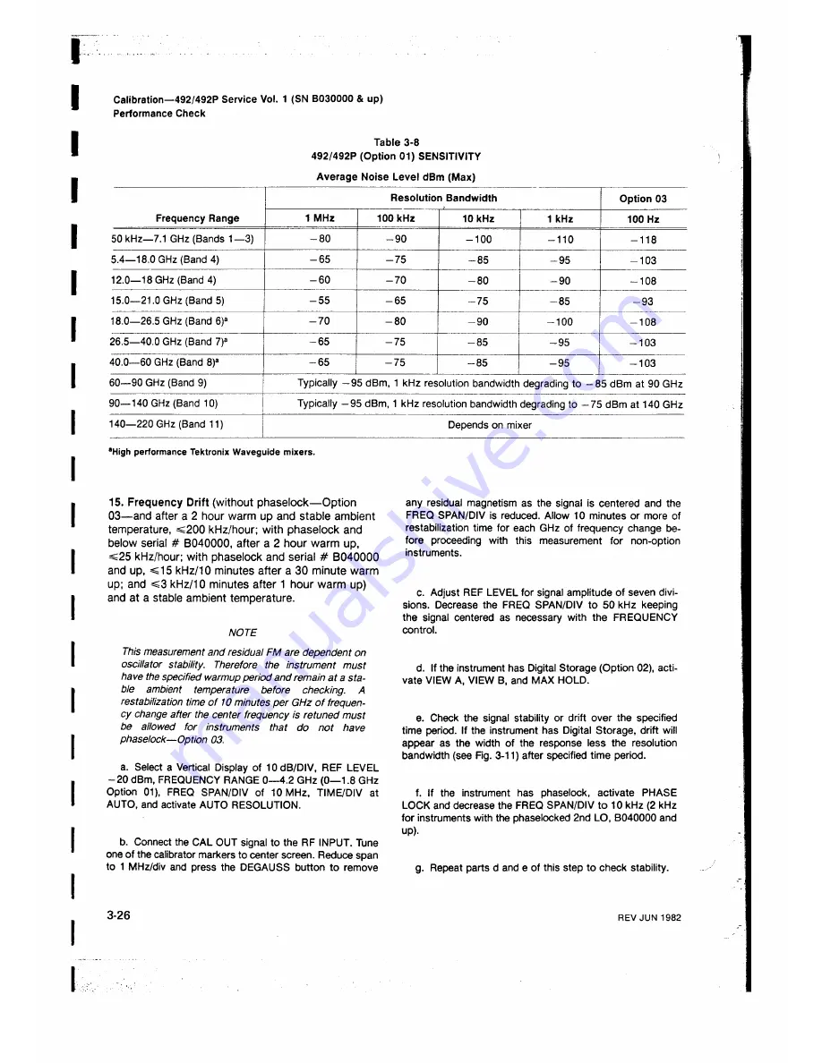 Tektronix 492, 492P Скачать руководство пользователя страница 59