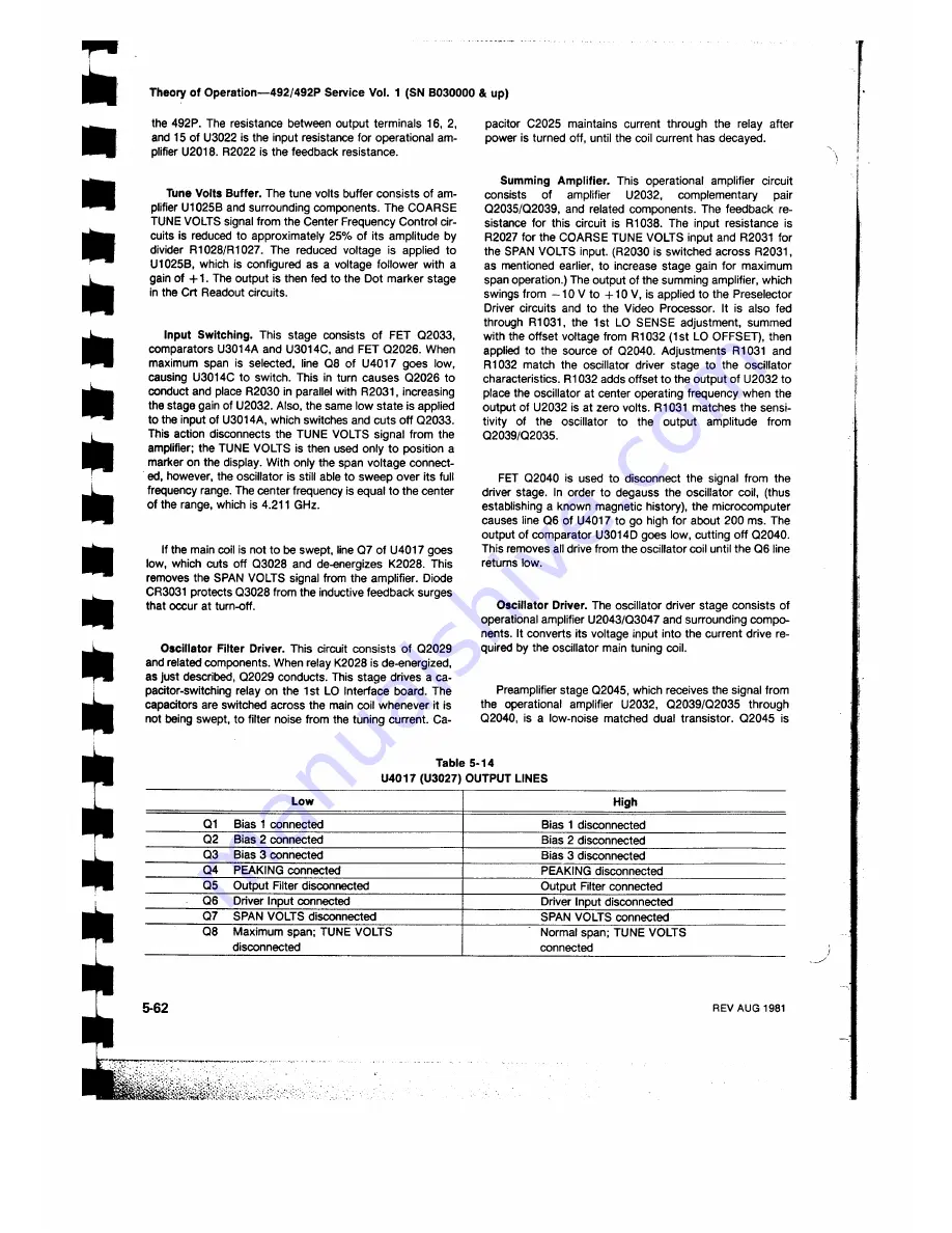 Tektronix 492, 492P Скачать руководство пользователя страница 225