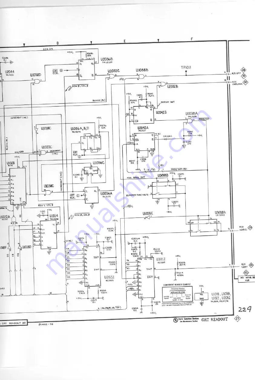 Tektronix 496 Instruction Manual Download Page 228