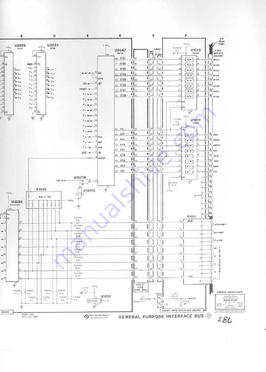 Tektronix 496 Instruction Manual Download Page 285