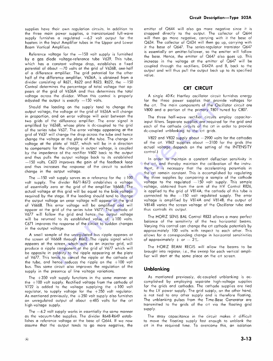 Tektronix 502A Instruction Manual Download Page 31