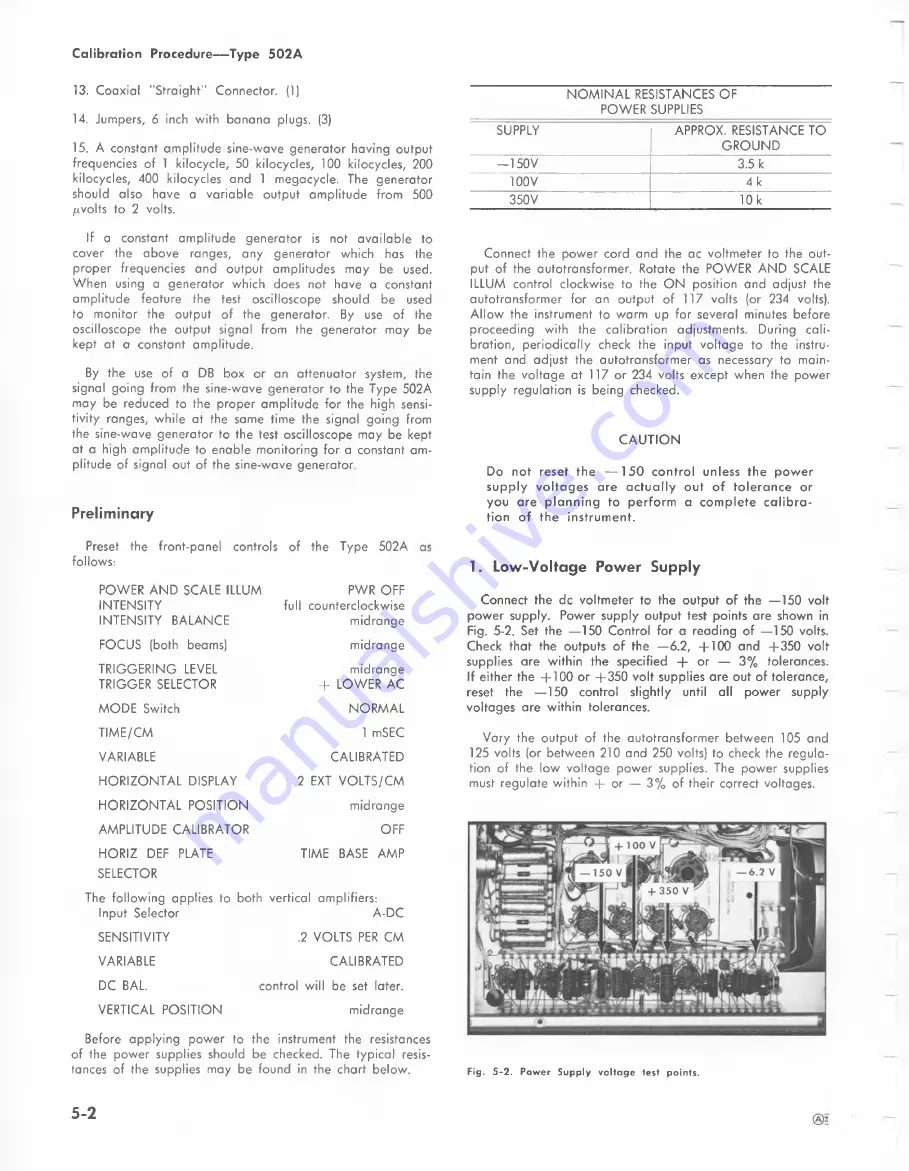 Tektronix 502A Instruction Manual Download Page 44