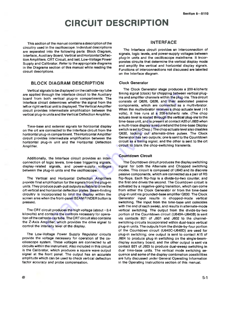 Tektronix 5110 Instruction Manual Download Page 59