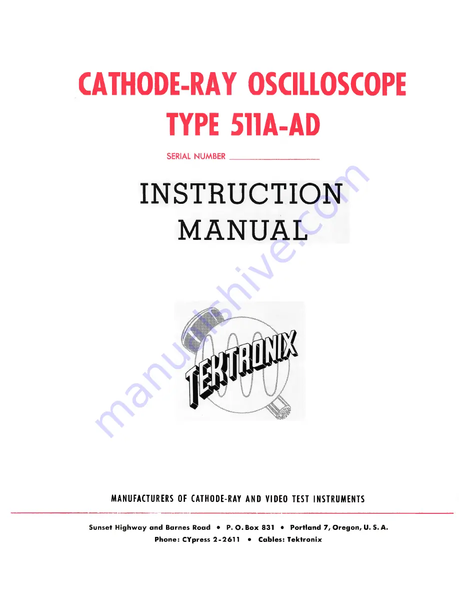 Tektronix 511A-AD Instruction Manual Download Page 3