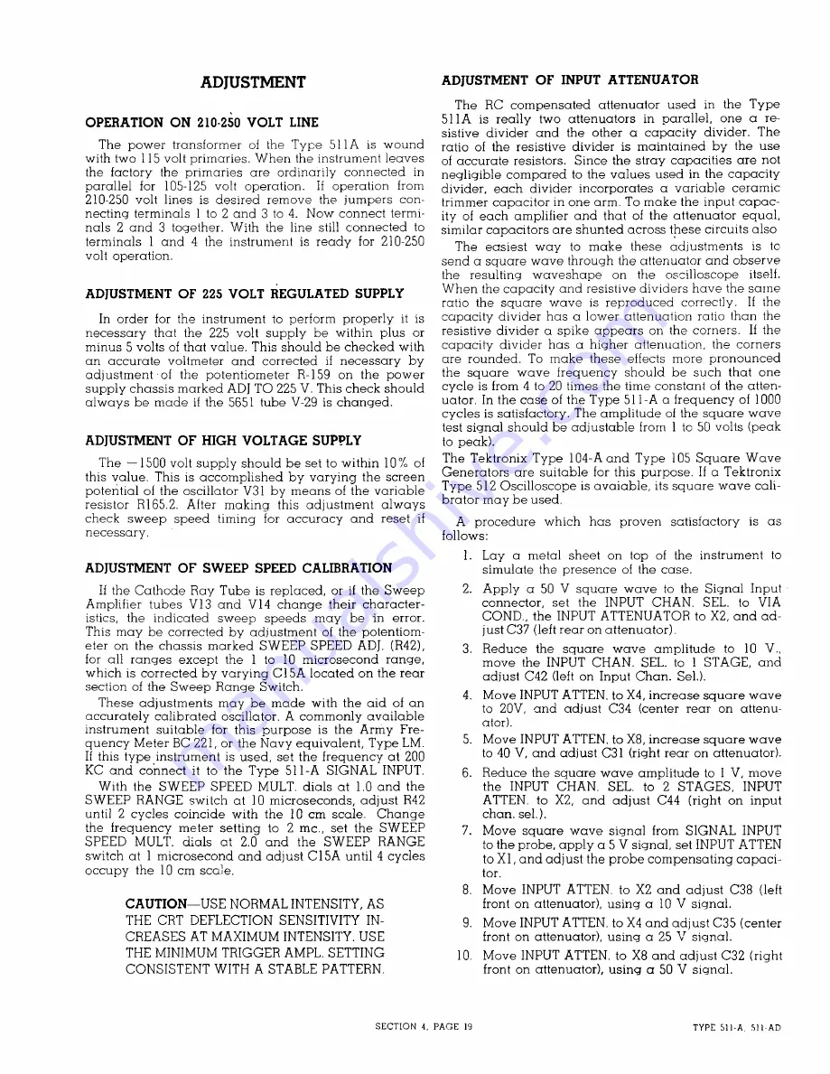 Tektronix 511A-AD Instruction Manual Download Page 39