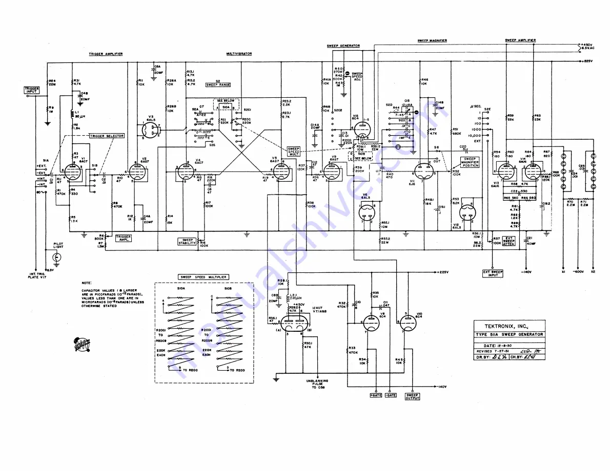 Tektronix 511A-AD Instruction Manual Download Page 64