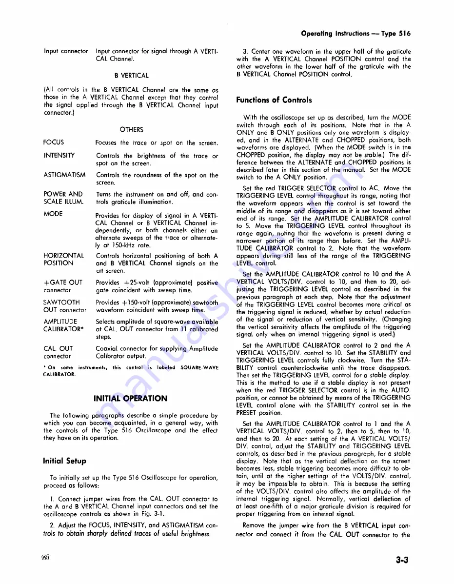 Tektronix 516 series Instruction Manual Download Page 12