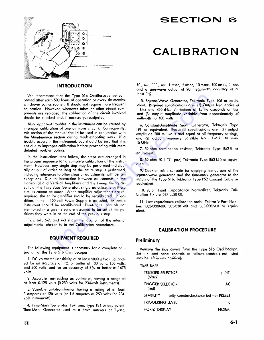 Tektronix 516 series Instruction Manual Download Page 40