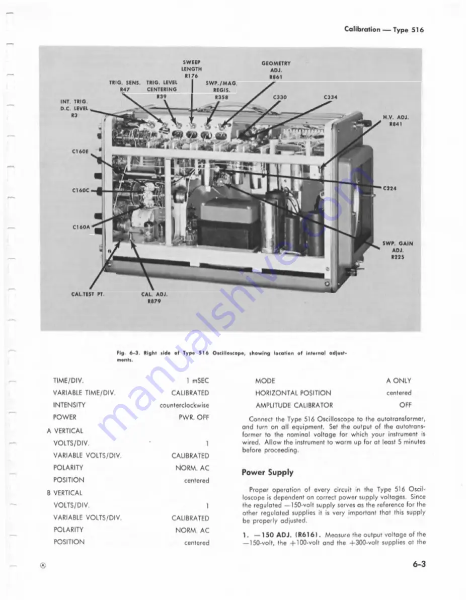 Tektronix 516 series Instruction Manual Download Page 42