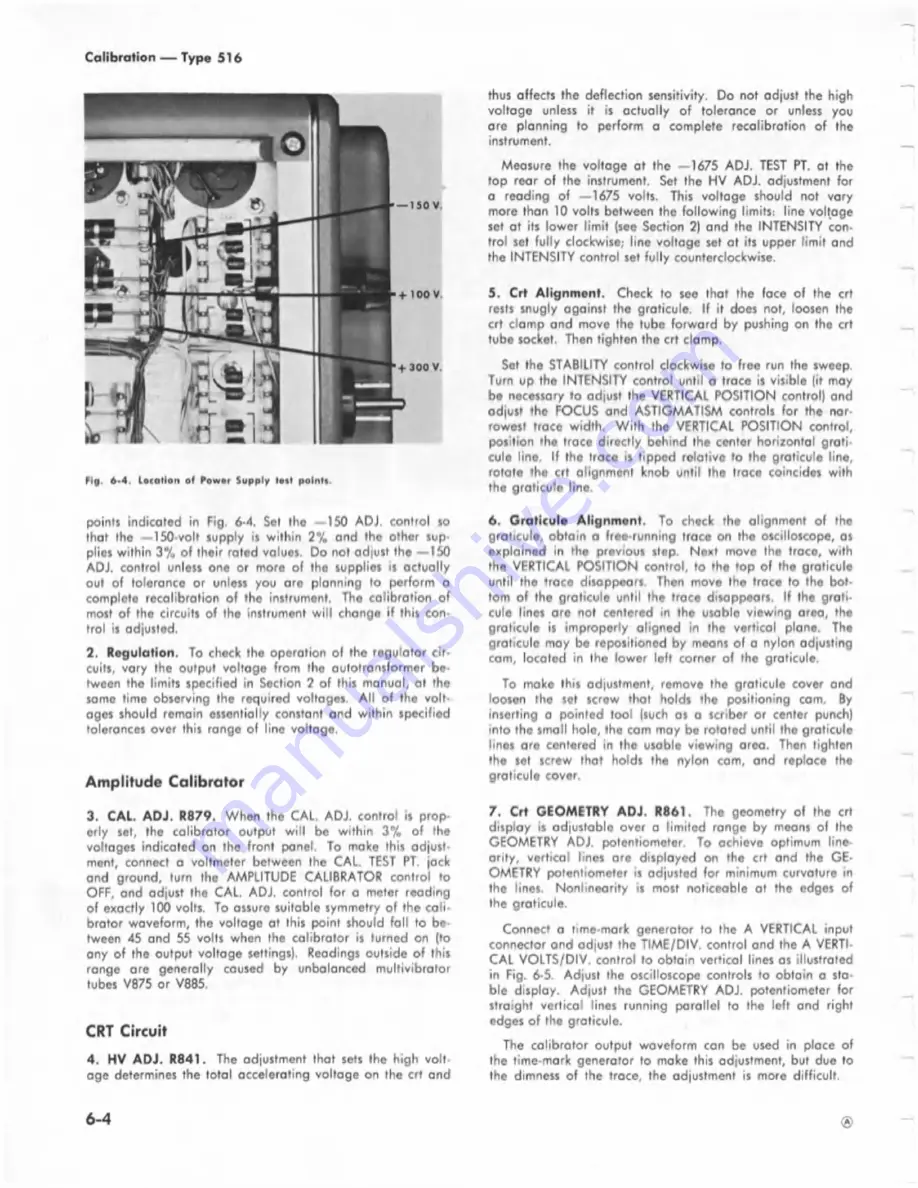 Tektronix 516 series Instruction Manual Download Page 43