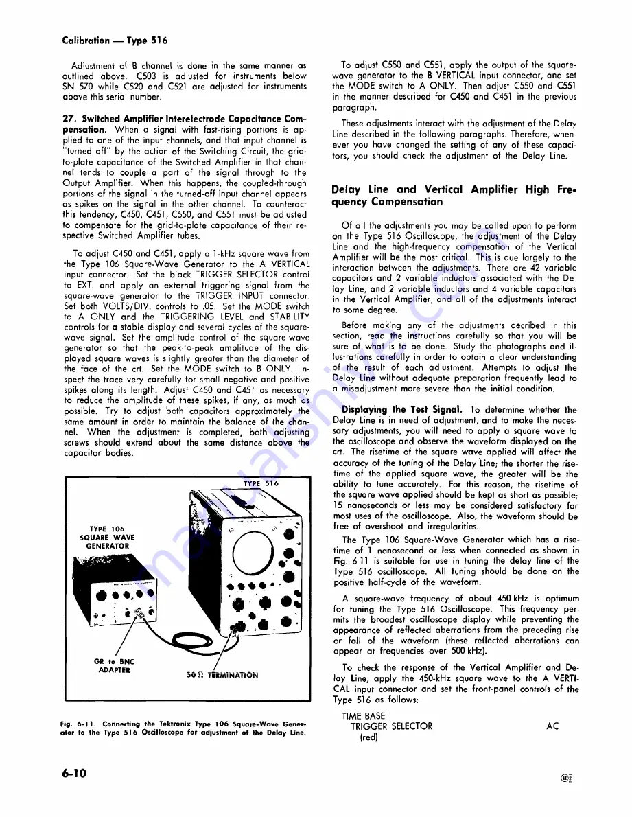 Tektronix 516 series Скачать руководство пользователя страница 49