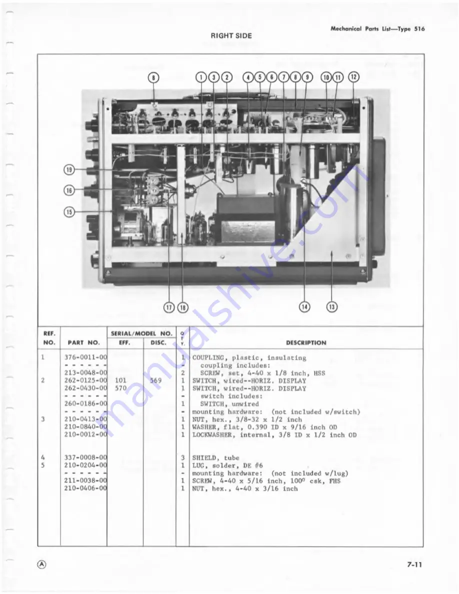 Tektronix 516 series Instruction Manual Download Page 64