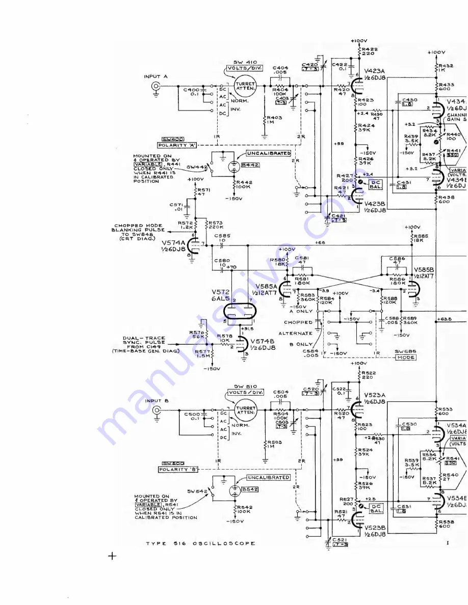 Tektronix 516 series Instruction Manual Download Page 117