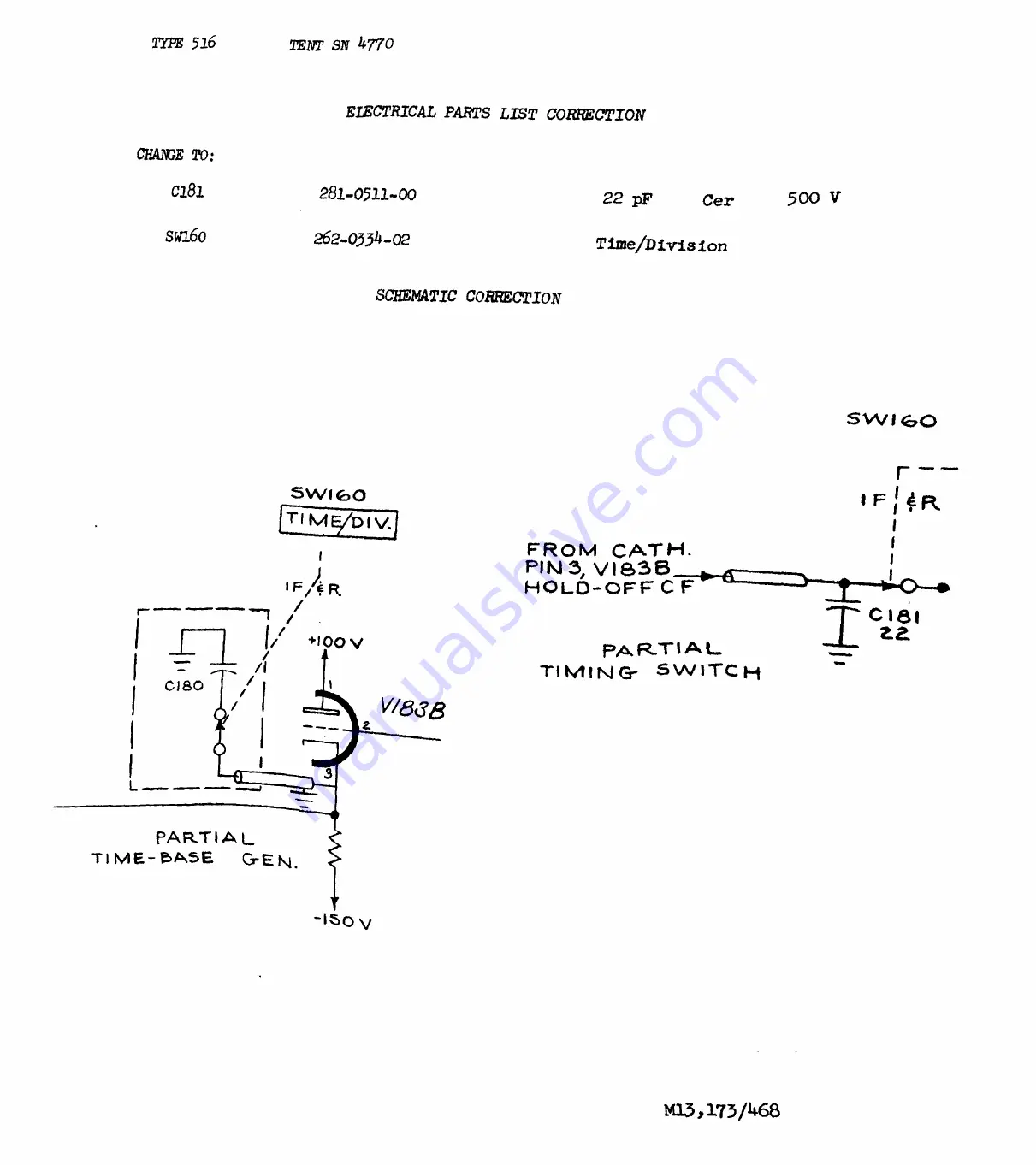 Tektronix 516 series Скачать руководство пользователя страница 130