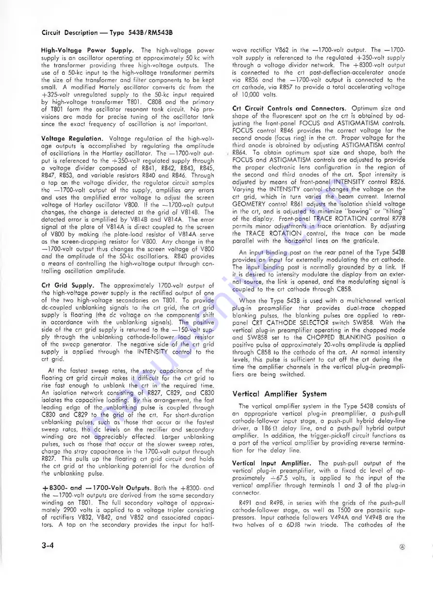 Tektronix 543B Instruction Manual Download Page 15