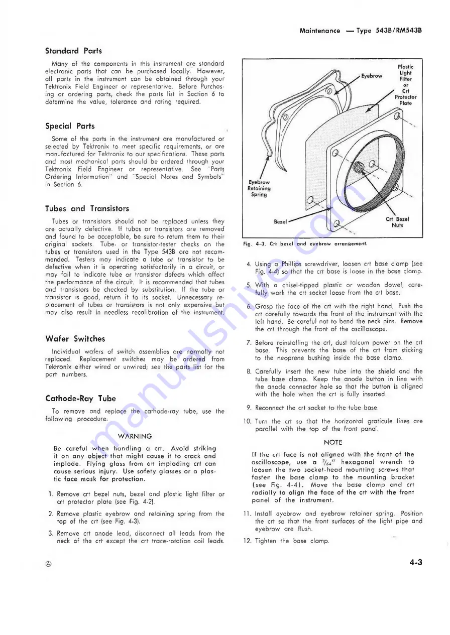 Tektronix 543B Instruction Manual Download Page 23