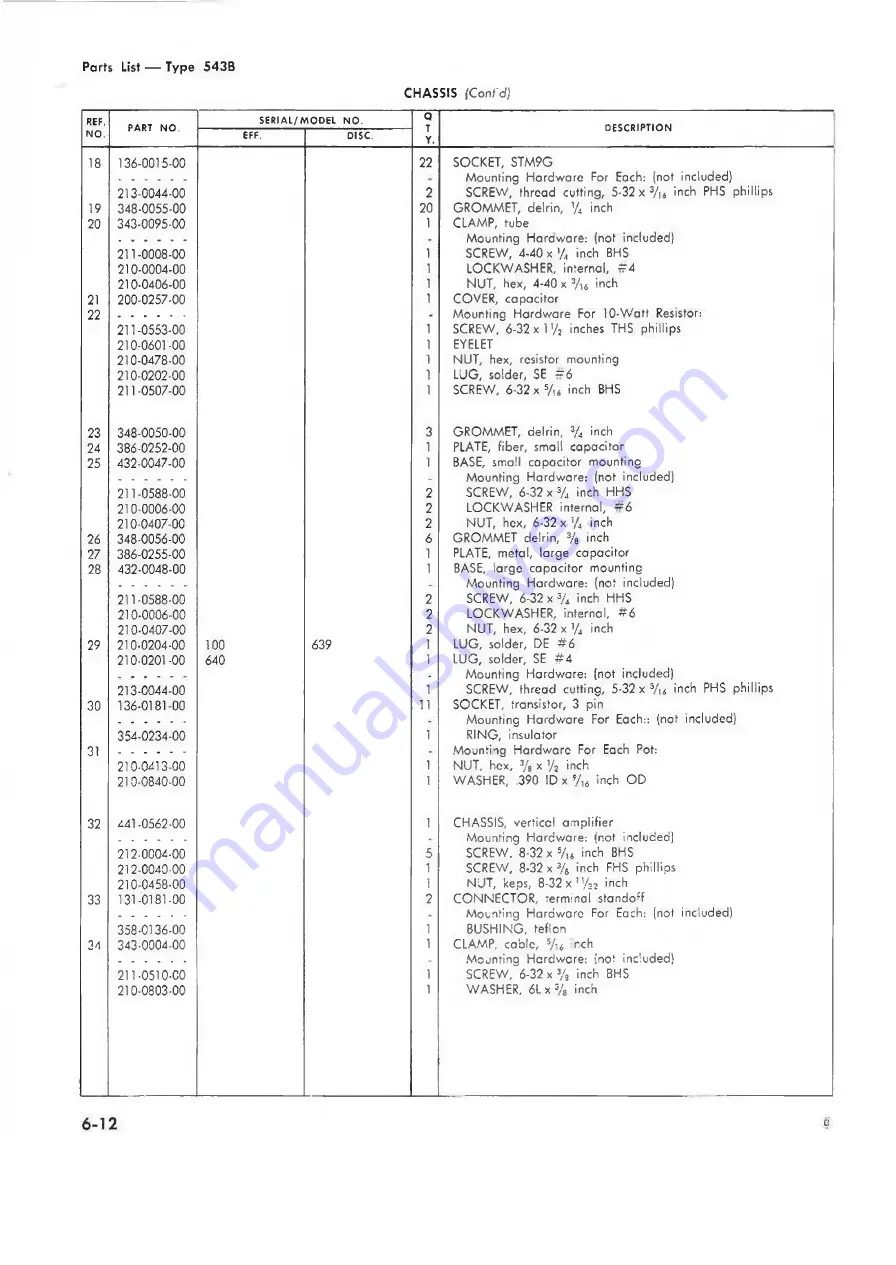 Tektronix 543B Instruction Manual Download Page 48