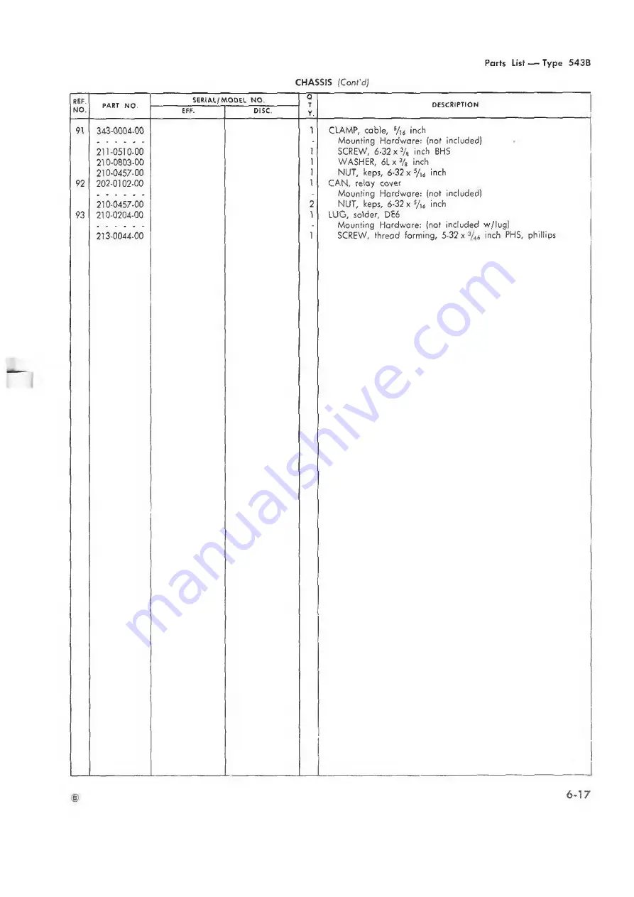 Tektronix 543B Скачать руководство пользователя страница 53