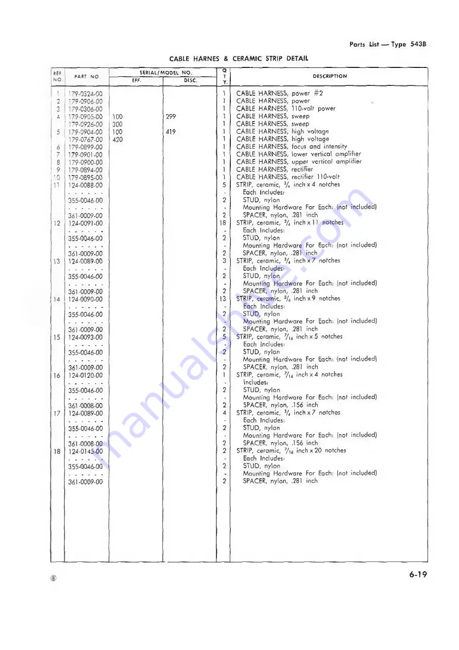 Tektronix 543B Скачать руководство пользователя страница 55