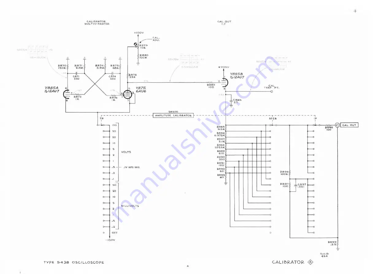 Tektronix 543B Instruction Manual Download Page 90