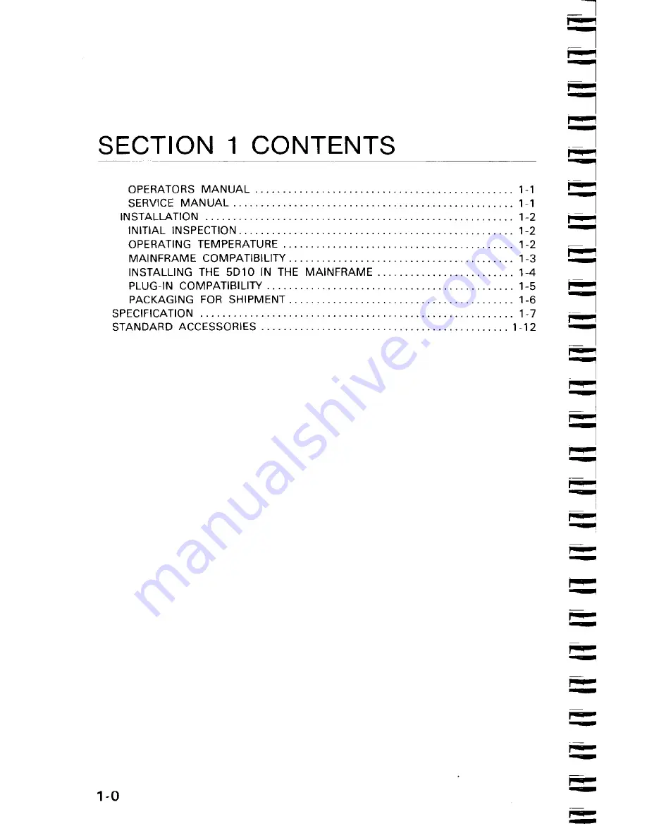 Tektronix 5D10 Operator'S Manual Download Page 12