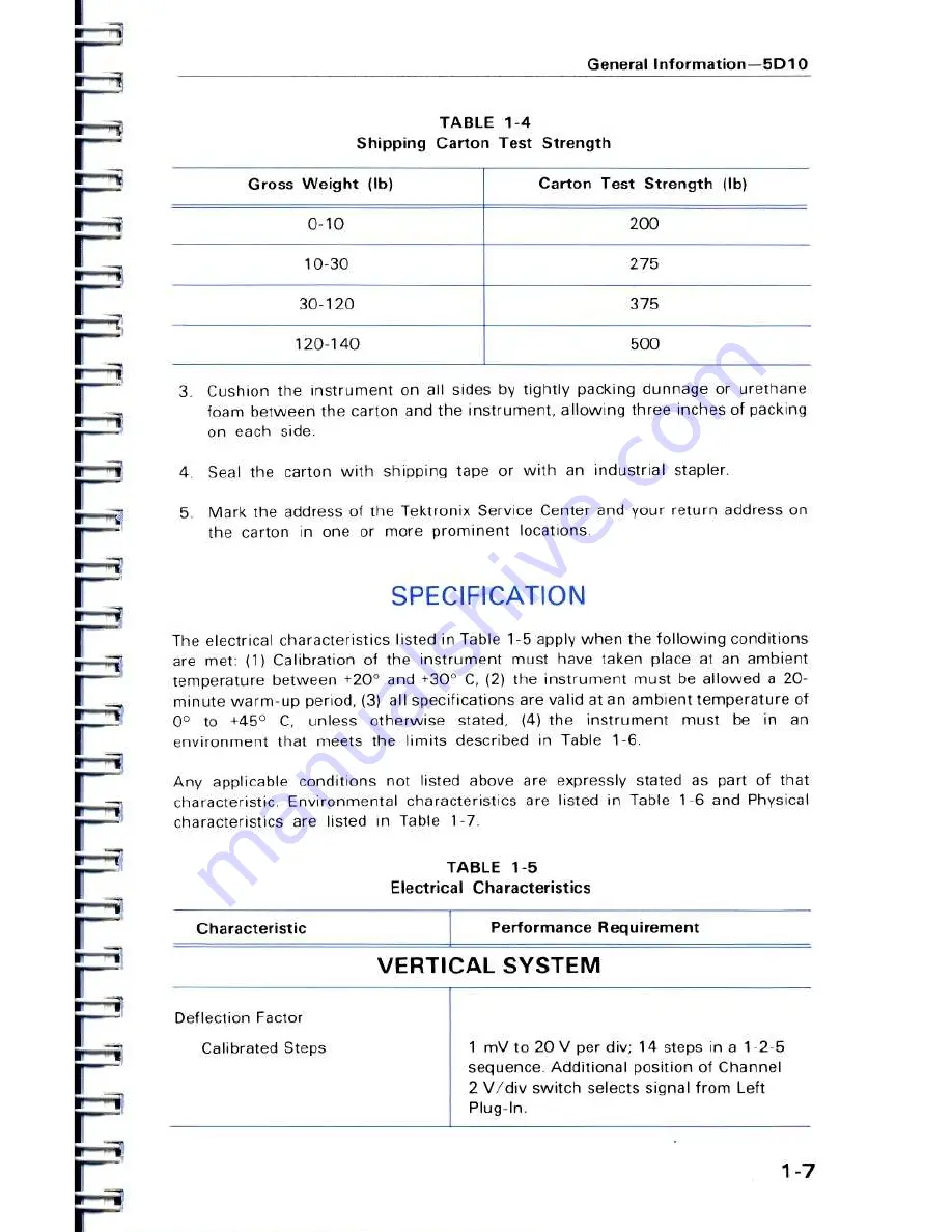 Tektronix 5D10 Operator'S Manual Download Page 19