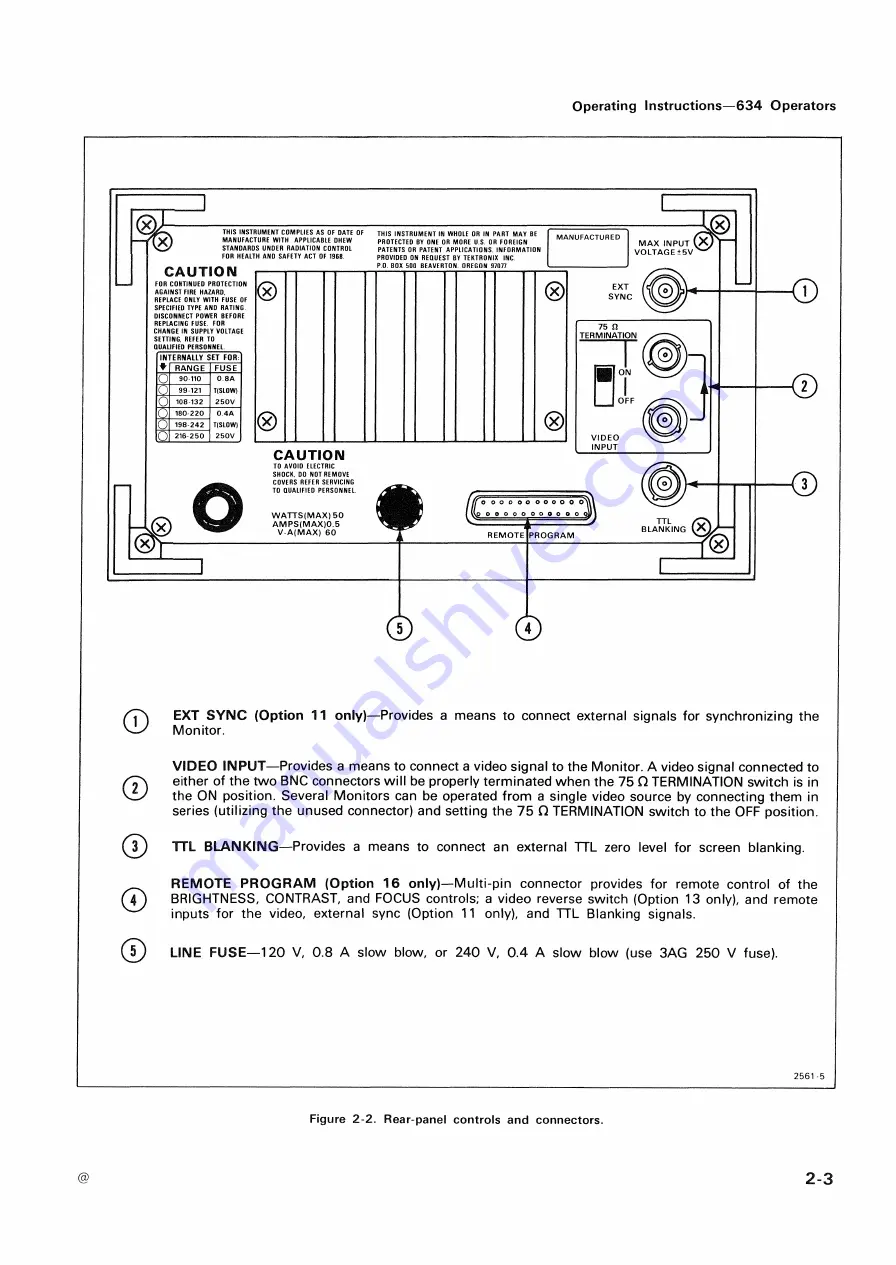 Tektronix 634 Скачать руководство пользователя страница 18